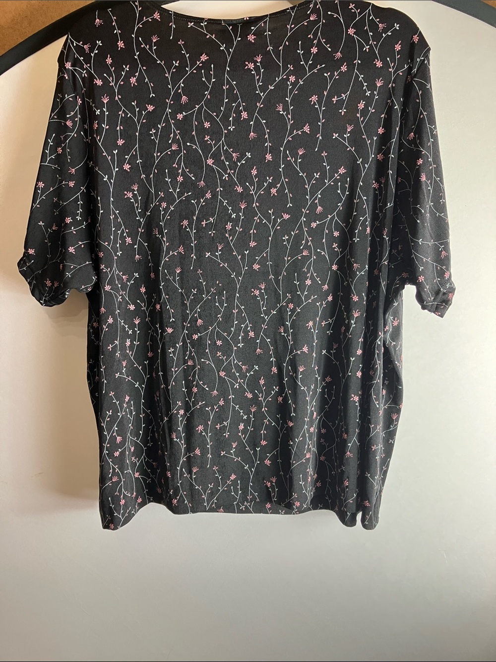 Espressa Black Floral Scoop Neck Blouse - Picture 6 of 8